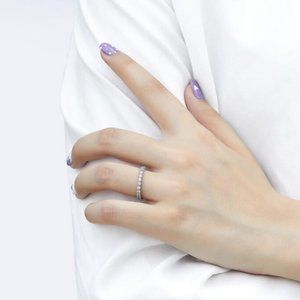 NEW 925 STERLING SILVER DIAMOND HALO RING